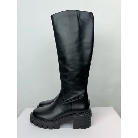 New Stuart Weitzman Soho Knee High Boot Black Leather Sz 9 - Picture 6 of 15
